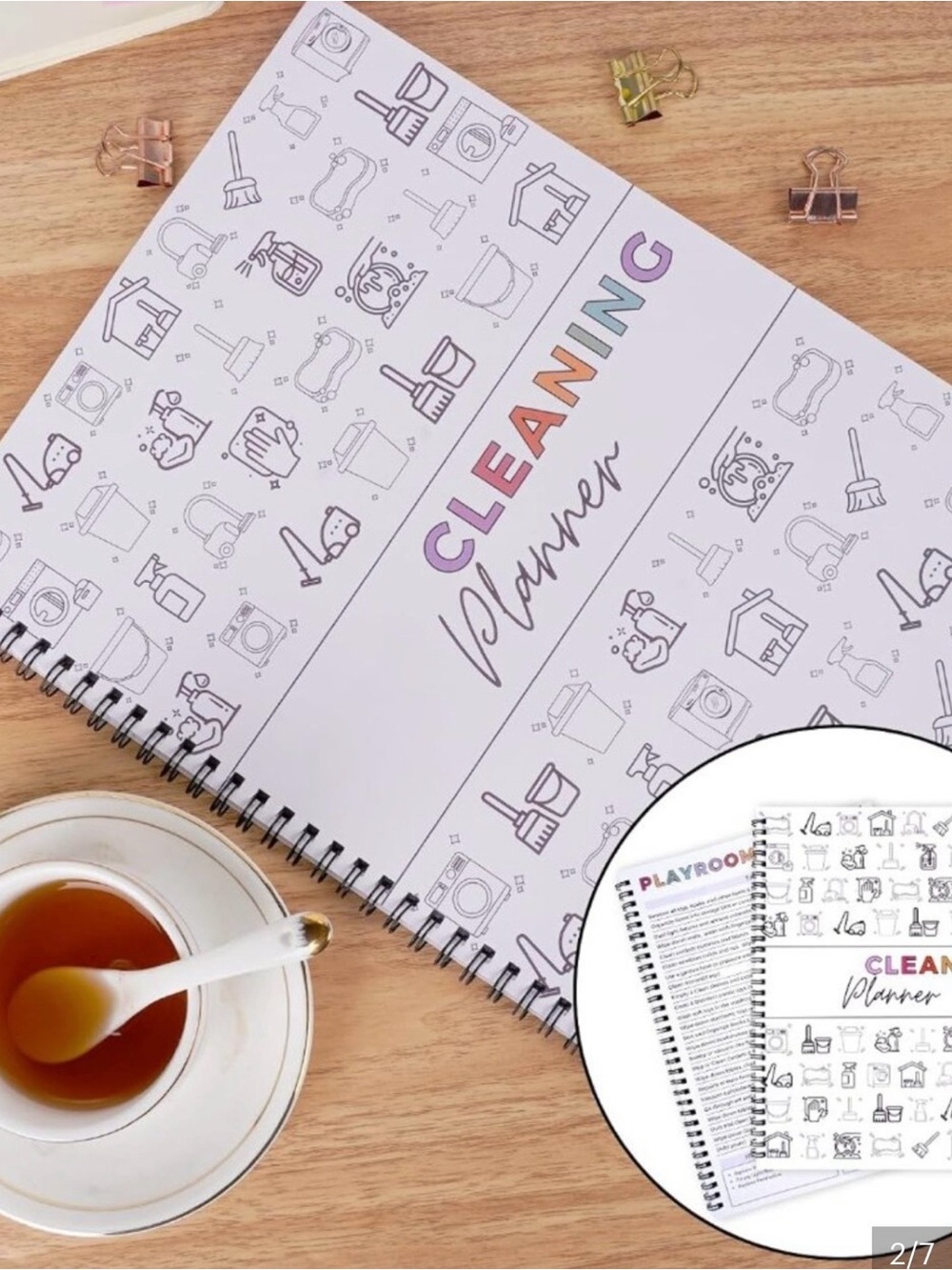 ADHD Cleaning Planners|3 Spiral Notebooks - White with Multicolor Tabs + markers - Picture 11 of 12